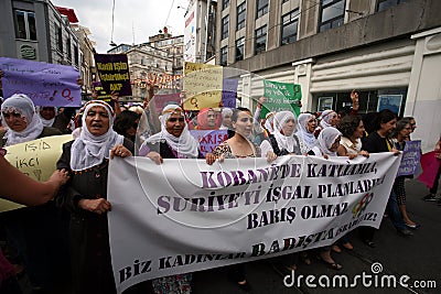 Women peace demonstration Editorial Stock Photo